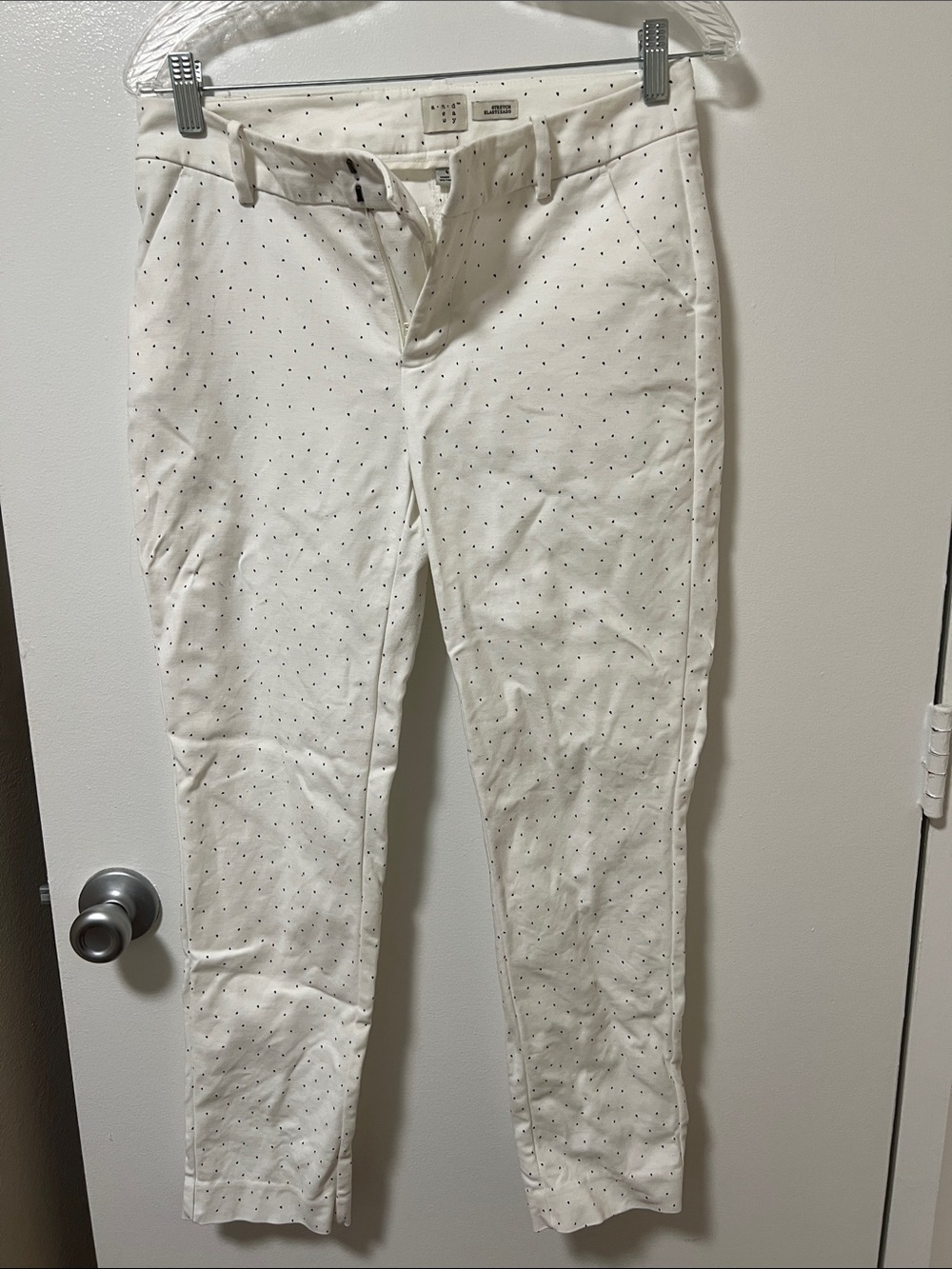 a.n.a White Pants with Black Dot Print